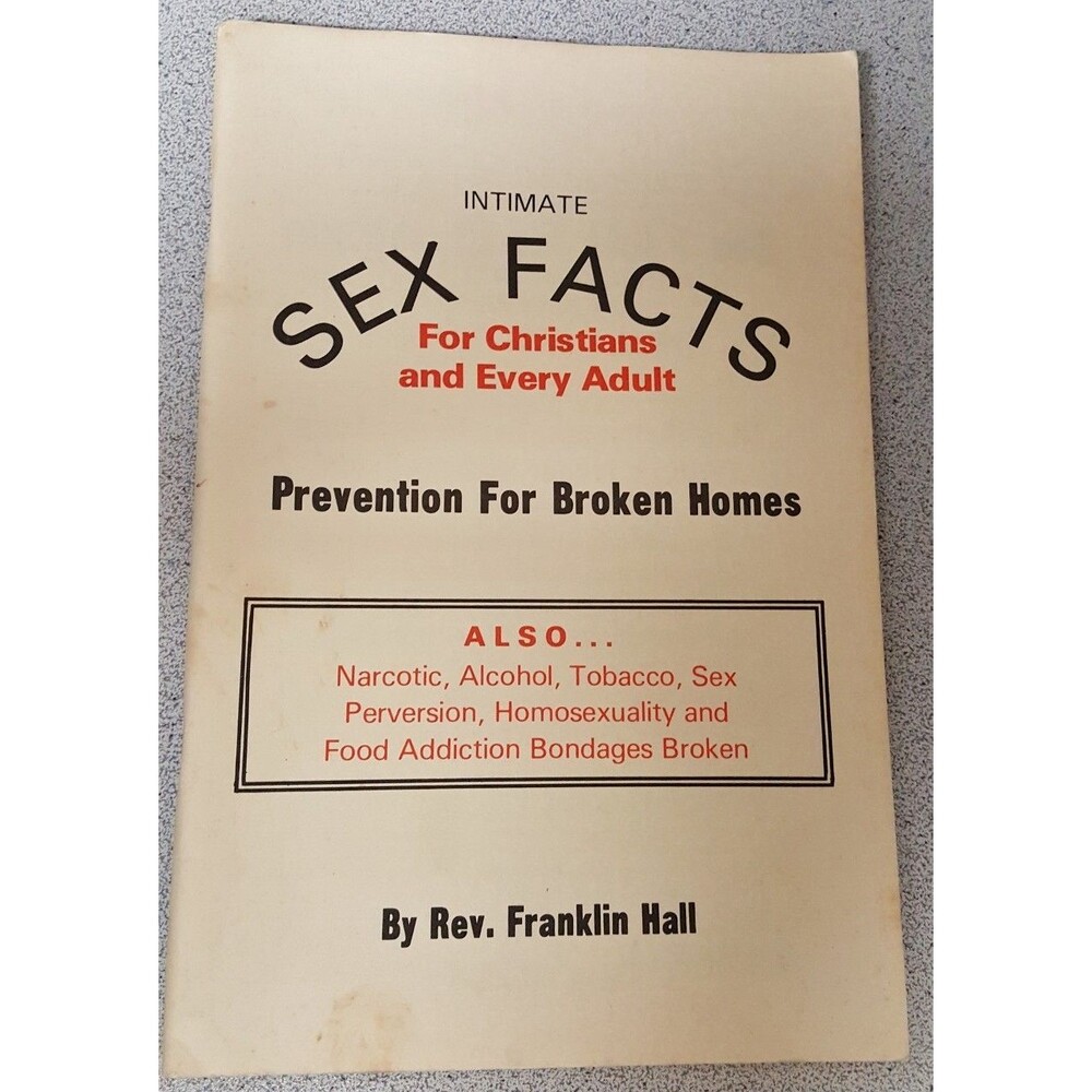 Rare OOP Franklin Hall 1978 book Pentecostal Intimate SEX FACTS Christians Adult